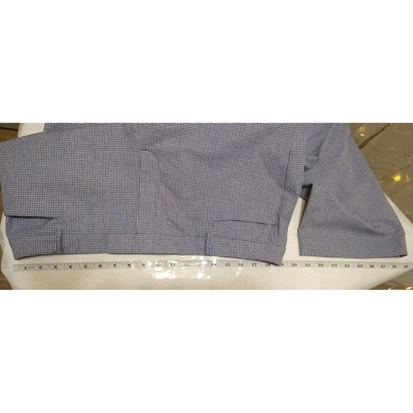 TOMMY HILFIGER WOMENS 16 BLUE DRESS PANTS PLAID CHECKER MID-RISE BUSINESS CASUAL - Picture 7 of 7
